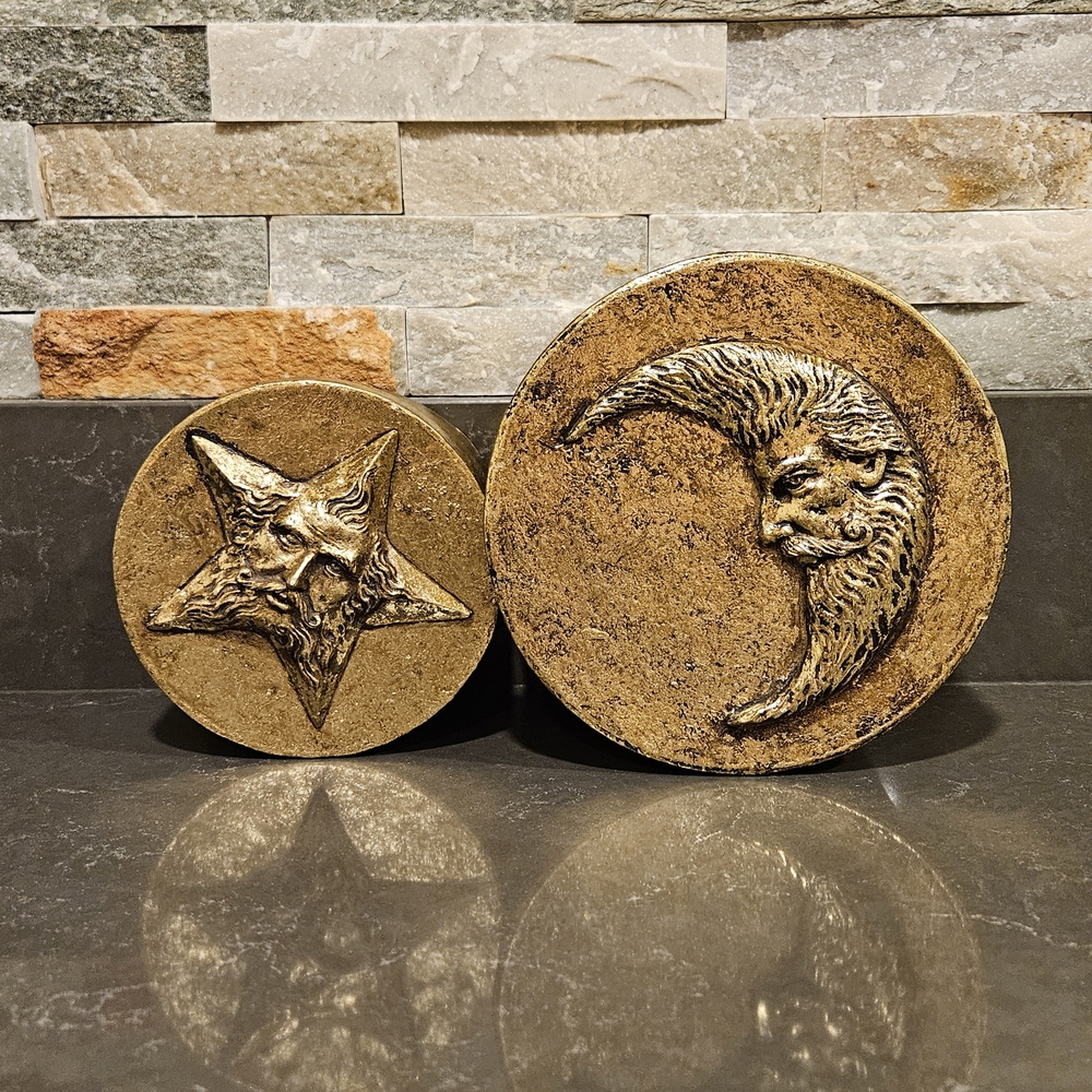 Golden Decorative Moon and Star Boxes